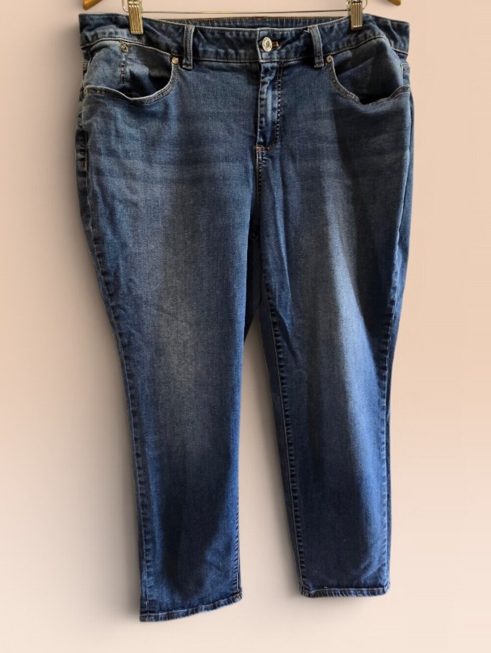 TALBOTS Women's Mid-Rise Denim Jeans Ankle Legnth